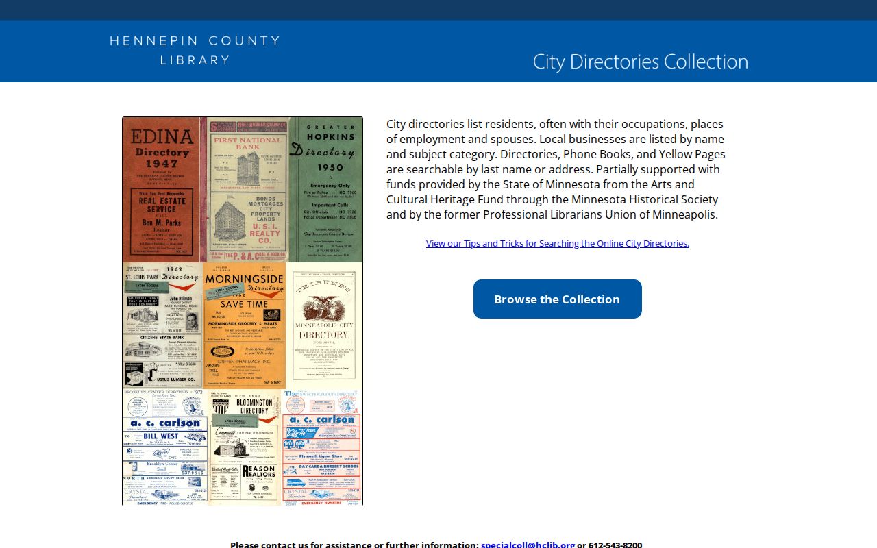Minnesota city directory scan from Hennepin County Library's digital collection