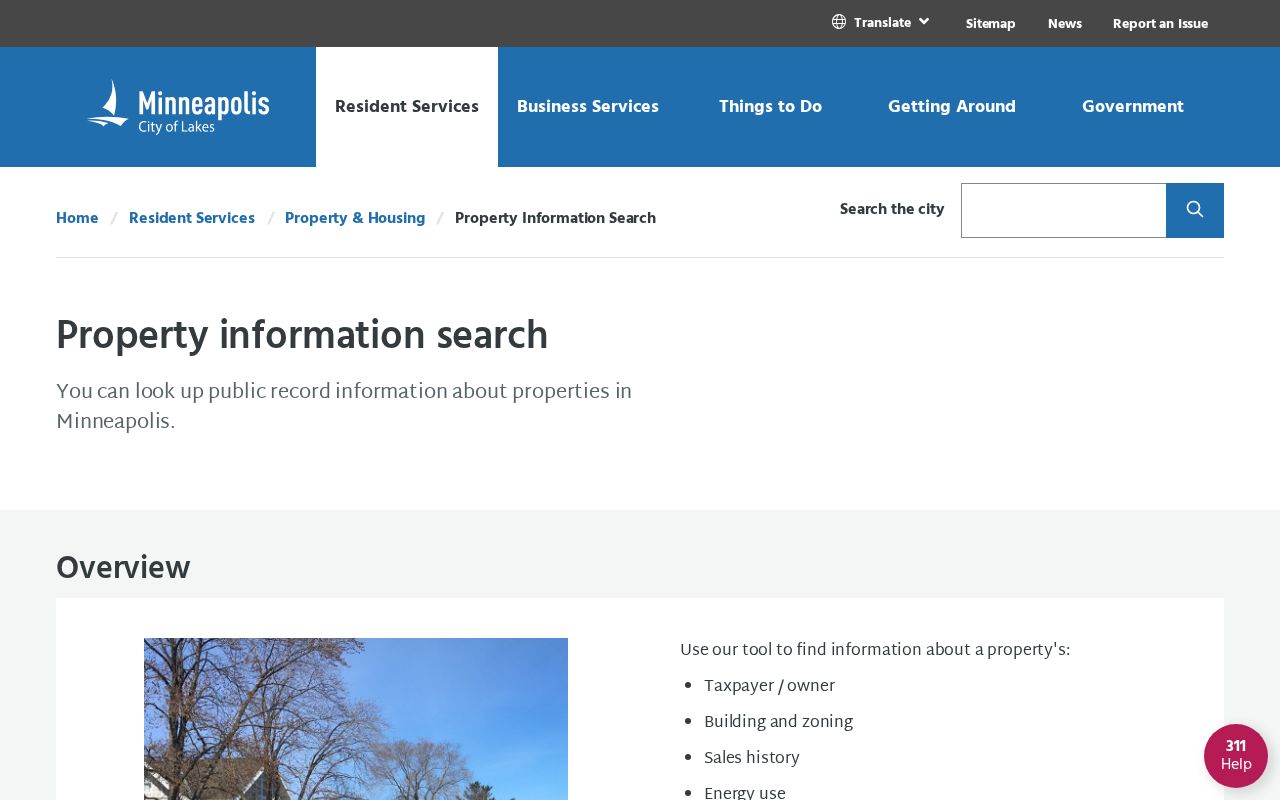 Minnesota street directory: Minneapolis property information with owner, parcel, ward, valuation, and lot details